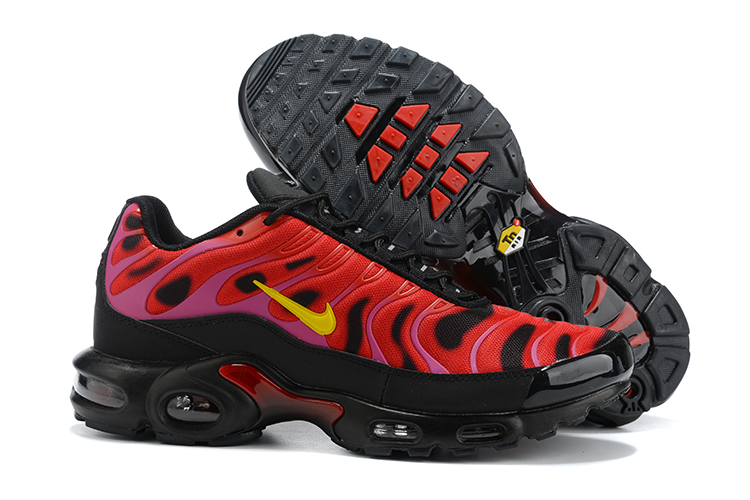 2021 New Nike Air Max Plus Red Black Gold